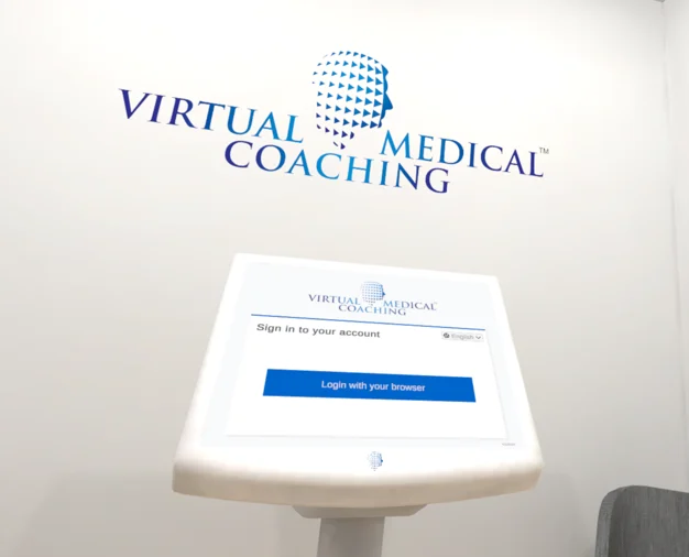 VR lobby asking you to sign in with your browser