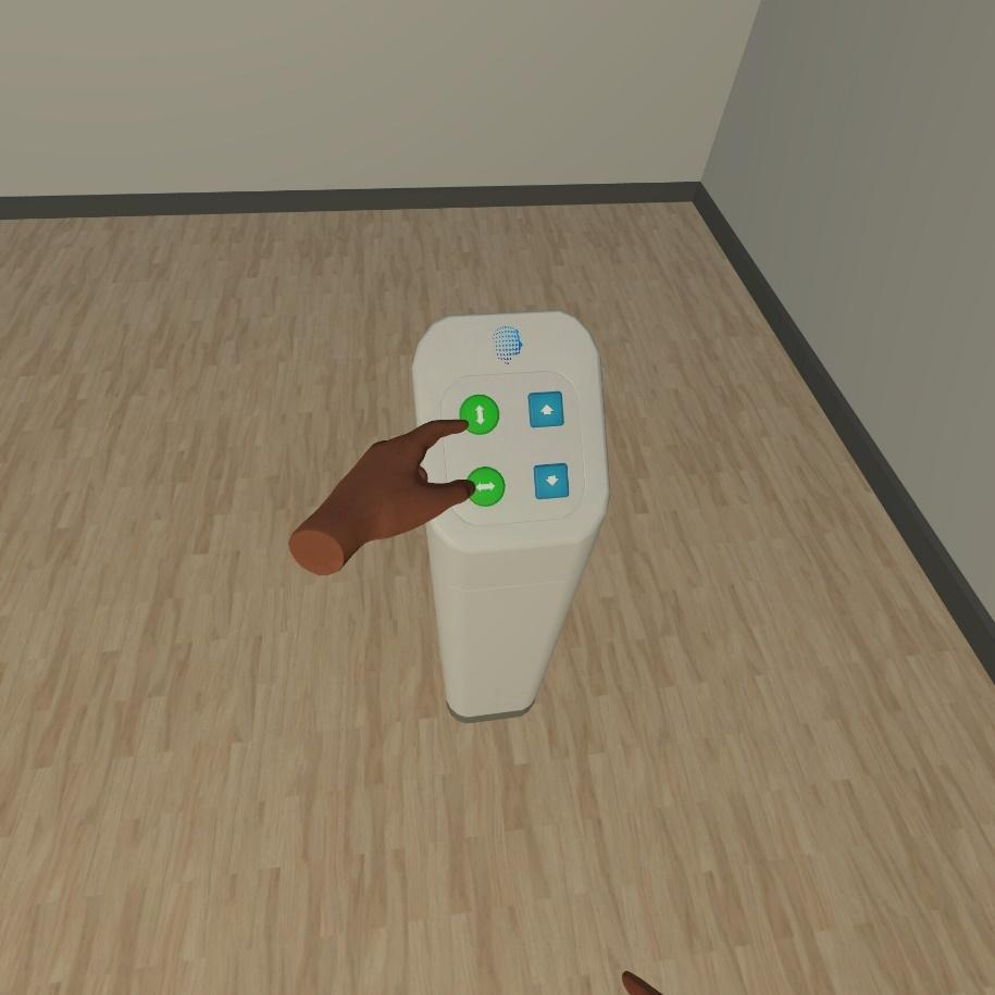 Round floating top buttons on the table post