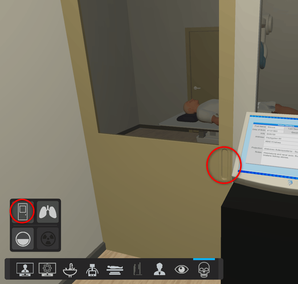 Door icon showing the door closed