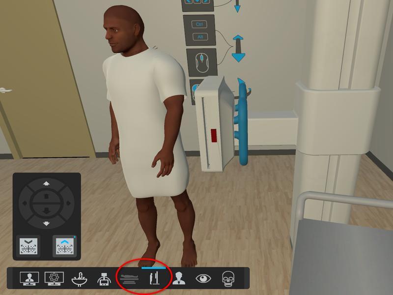 Desktop erect detector controls