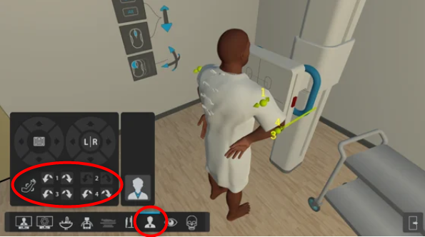 Desktop movement view with numbered arrows and side marker