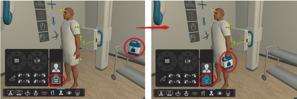 Desktop option to give the patient a weight to hold